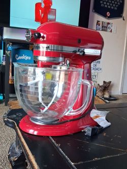 KitchenAid Stand Mixer Red with GlassBowl