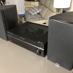 Insignia Stereo, NS -STS514 Receiver, Bluetooth +two Speakers 