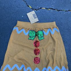 Medium gingerbread sweater skirt 