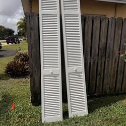 Tall 30” x93" Full Plantation Louver Bifold Closet Doors, MDF Wood, White (2) Avail