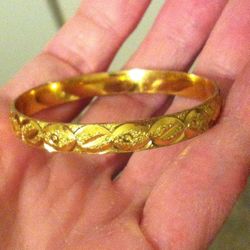 Costume BABY Fashion Texture Gold Tone Bracelet .