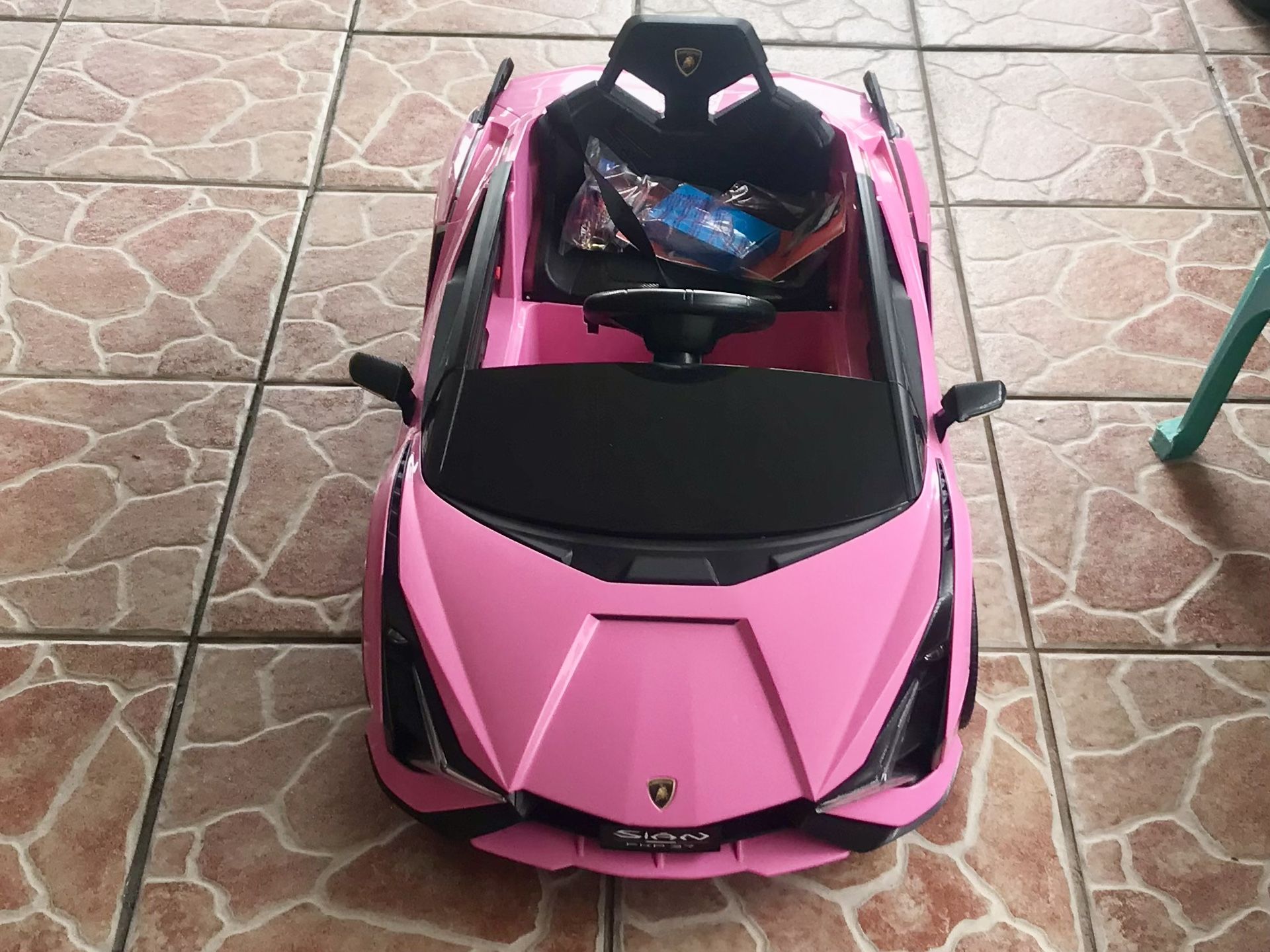 Pink Lamborghini Kids Ride On Car With Remote