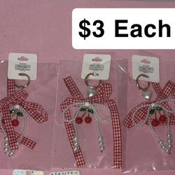 Cherry & Strawberry Keychains $3 Each 