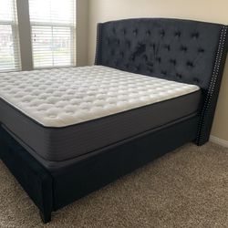 New In Box King Bed Frame With Mattress (Read Description Below (Read Description Below)