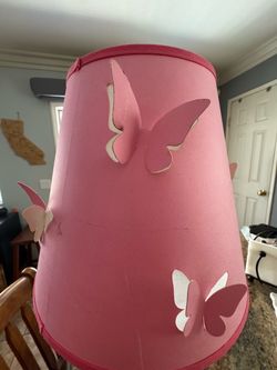 Pink Butterfly Lamp Shade