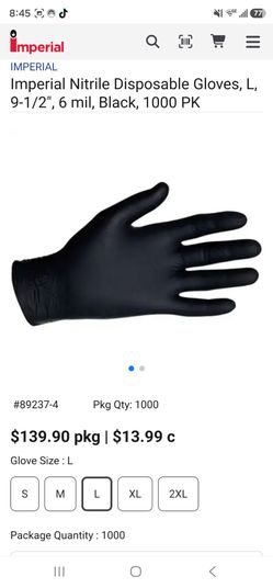 Nitrile examination gloves