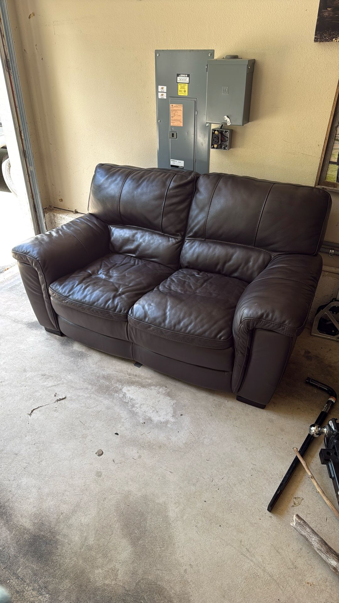 Brown Leather Couch
