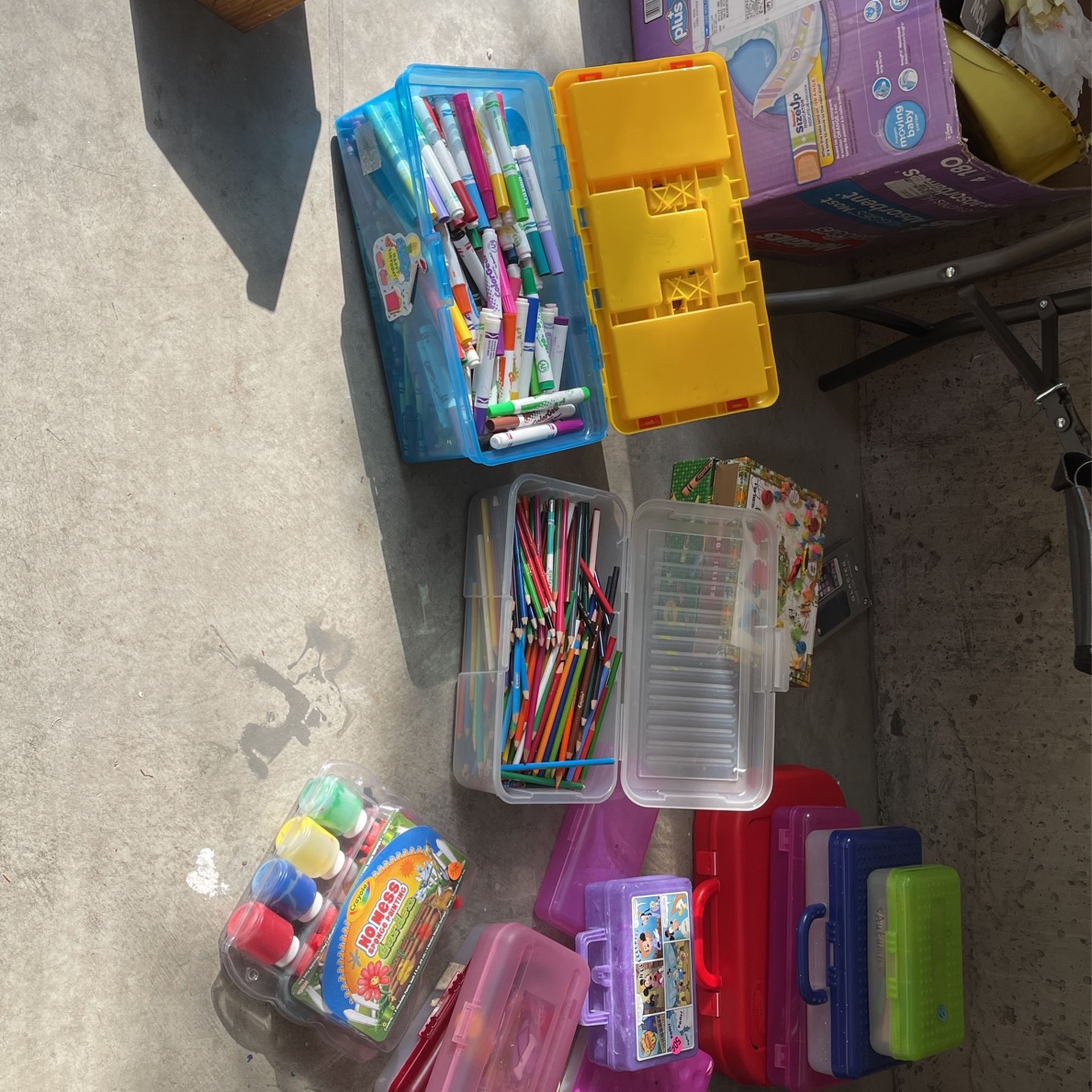 Lots Of Arts And Crafts Paints Stickers And Glitters