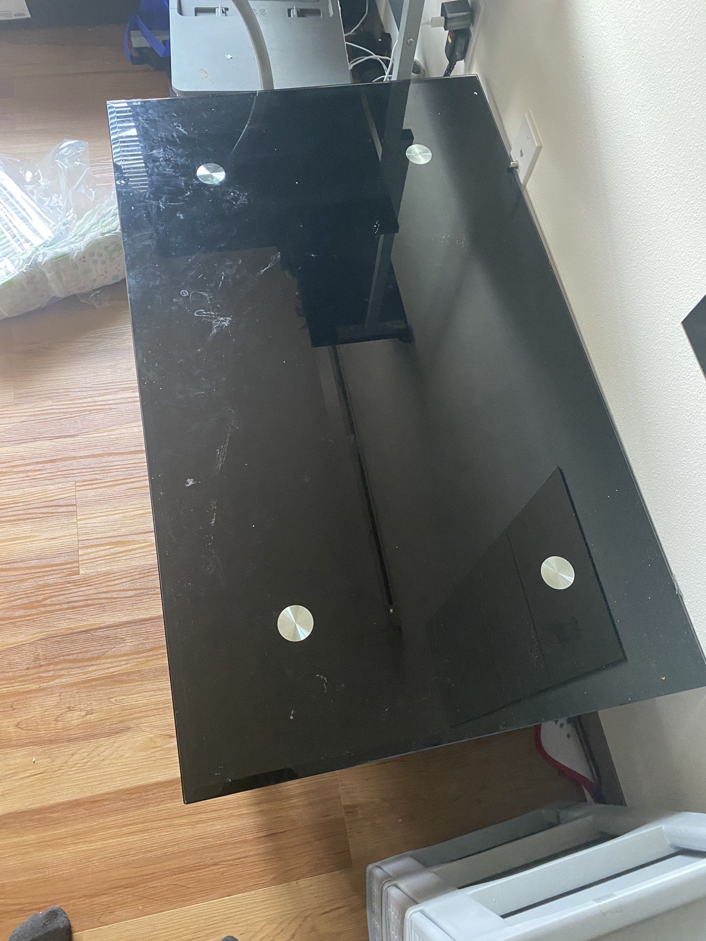 Tangkula Rectangle Glass Coffee Table