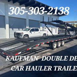 KAUFMAN E-Z4 DOUBLE DECK CAR HAULER TRAILER 