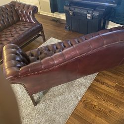 Antique Leather Couches.