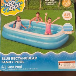 New!  H2O GO! Blue Rectangular Family Pool