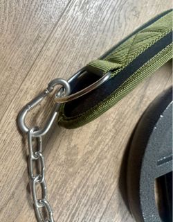 Seektop Weightlifting Dip Belt with a 25 lbs CAP  Weight Plate
