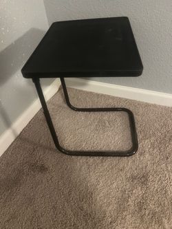 Black C-Shape Side Table