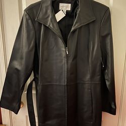 New  Women Genuine Leather Jacket Size XL