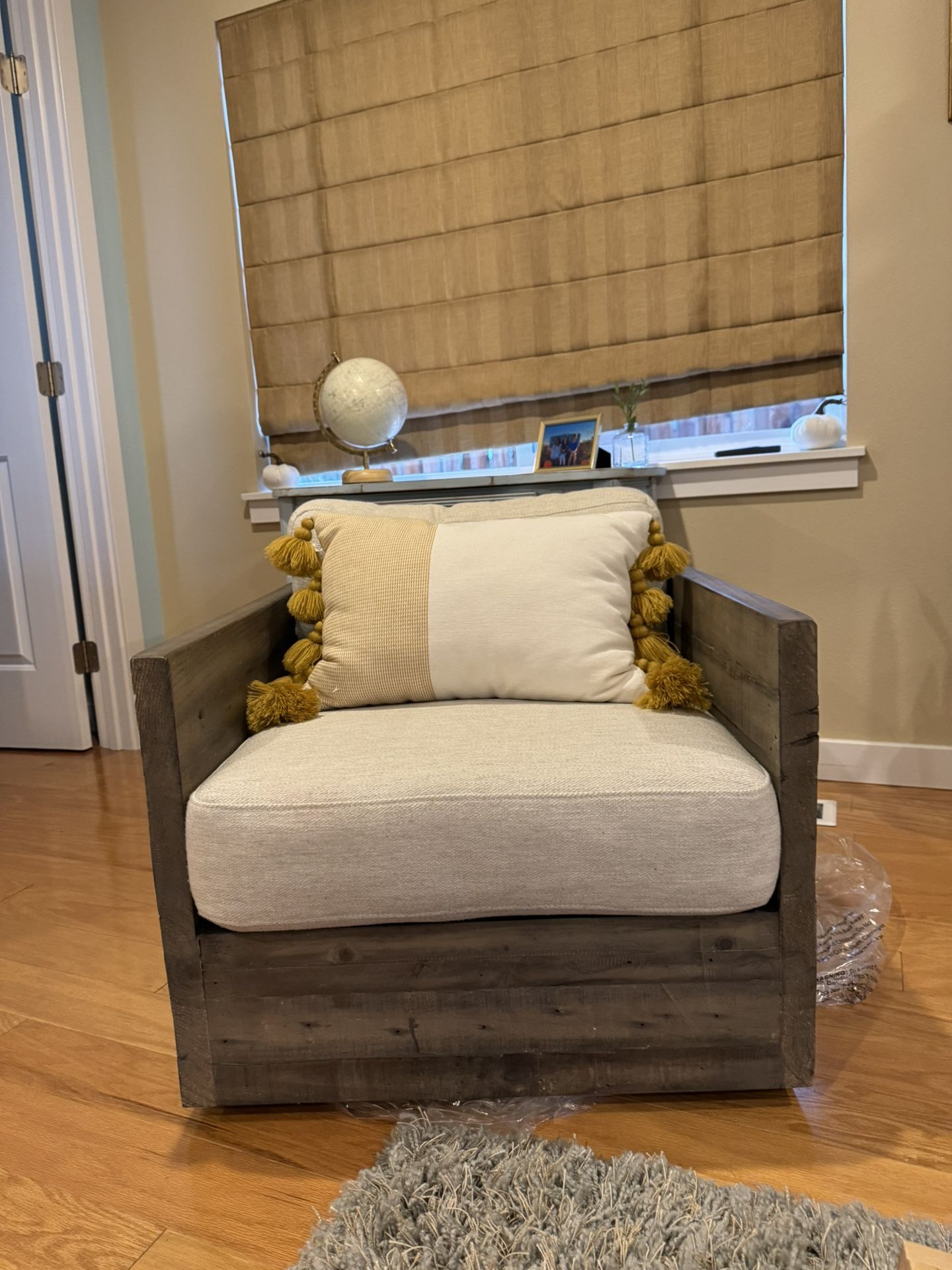 West Elm Emmerson Reclaimed Wood Swivel Chair