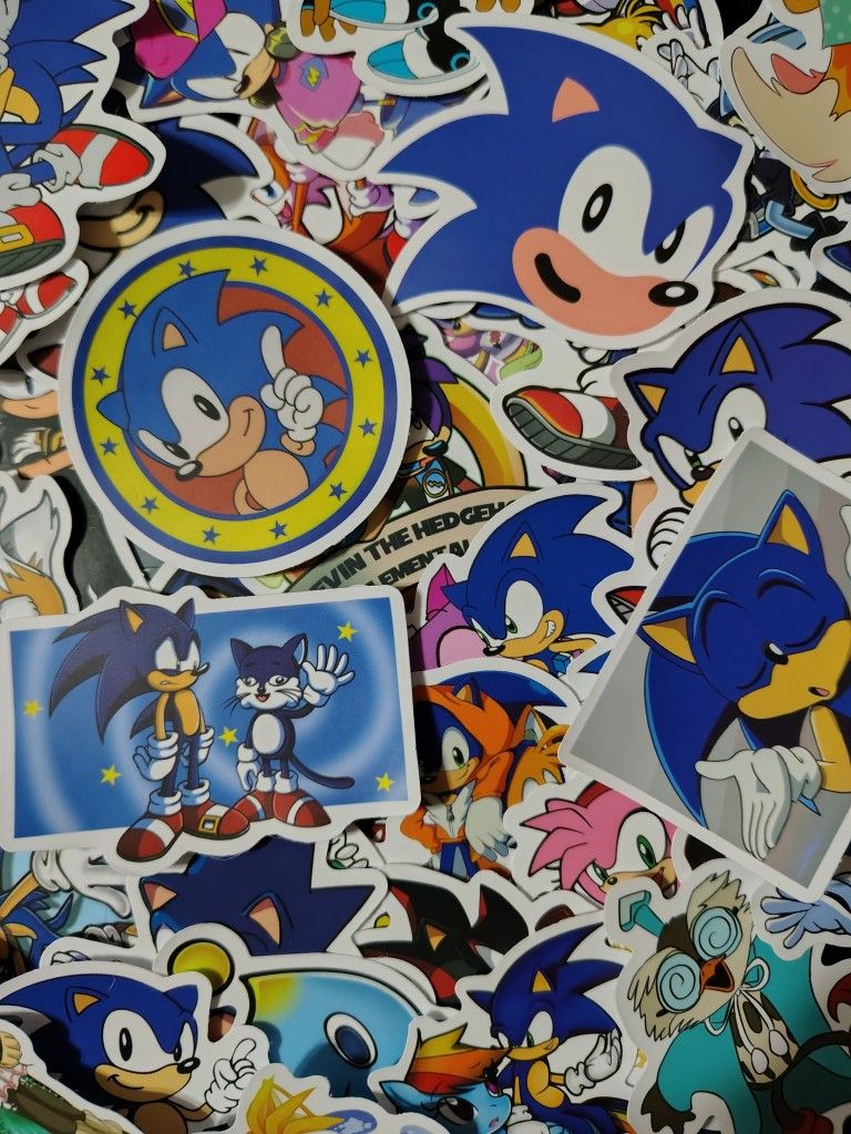 50pc Sonic The Hedgehog Vinyl Stickers