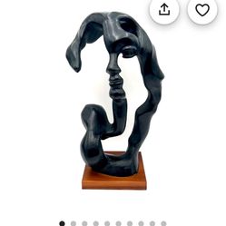 Austin Sculpture "Portrait of a Woman"  Signed by its Author Klara Sever Beautiful piece of Art  Abstract Style 