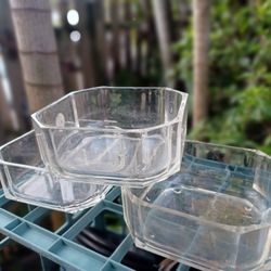 Lucite Bamboo Succulent Planters