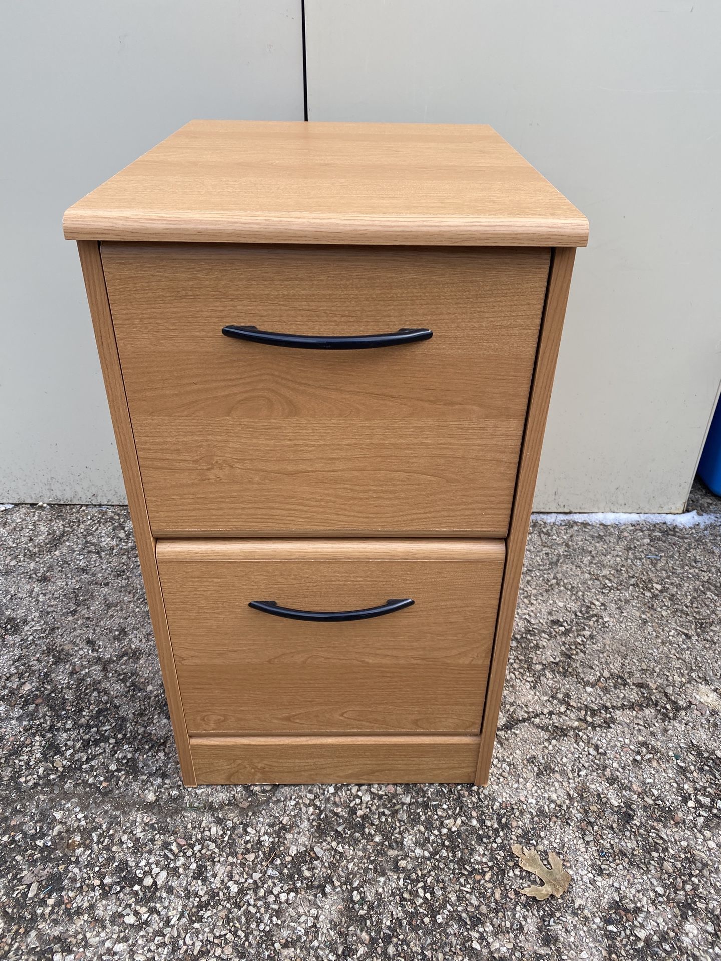 Wood Veneer 2 Drawer Vertical Filing Cabinet