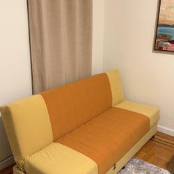 Yellow and orange sofa