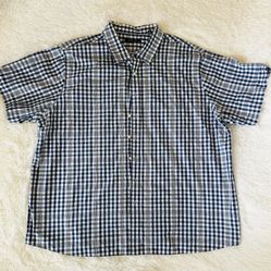 Synergy Men’s Plaid Short Sleeve Shirt Size 4XL