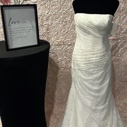 Vera Wang Ivory VW351044 Wedding Dress Size 12 NWT  