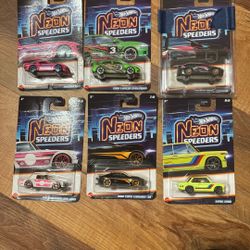 Hotwheels neon Speeders