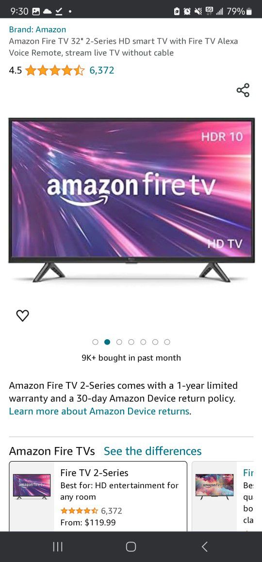 New HD Smart Fire TV 32in