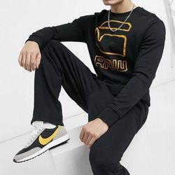 G-Star Raw graphic G-raw crewneck sweatshirt Size M Black 