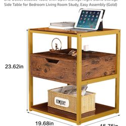 Side Table With USB Ports