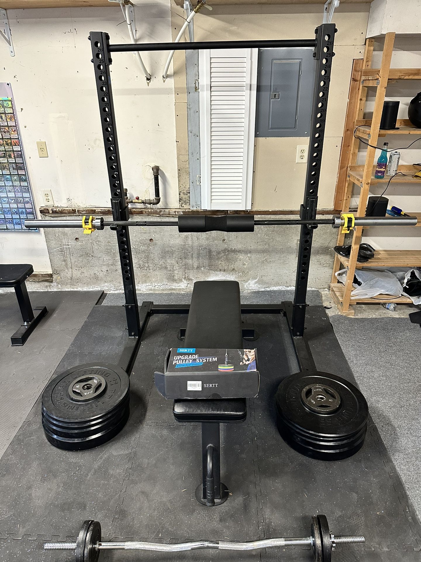 Moving sale: FULL home Gym With Heavy Bag