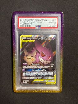 POKEMON S&M TEAM-UP GENGAR & MIMIKYU GX TAG TEAM #165/181 PSA 10