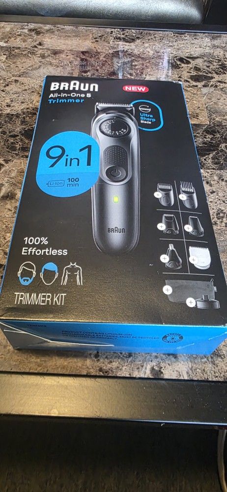 BRAUN , ALL IN ONE 5 TRIMMER ,ULTRA SHARP blade