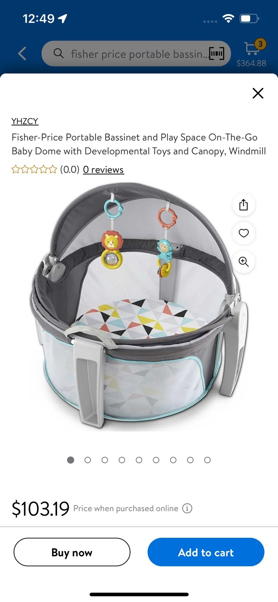 Fisher-Price Portable Baby Dome Bassinet