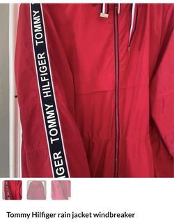 Tommy Hilfiger name brand rain jacket with hoodie