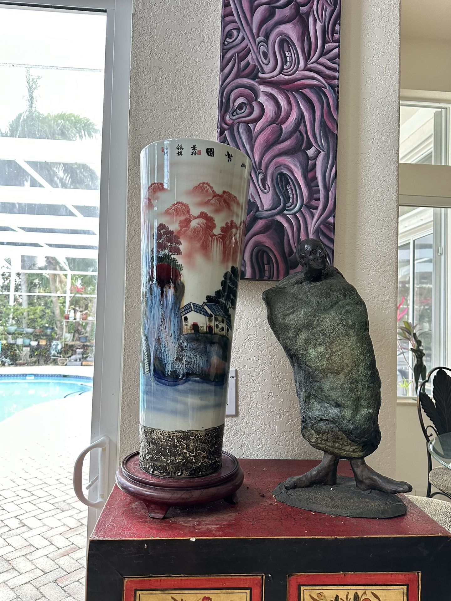 Chinese Umbrella Vase