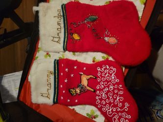 Grandpa & Granny Personalized Christmas Stockings Set