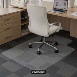 VEVOR Chair Mat with Lip 36 x 48-inch Office Chair Mat for Carpeted Floors PET/PVC