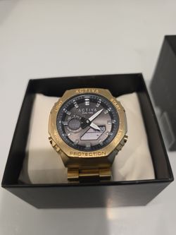 Activa Dual Time Ana-Digi Watch Gold