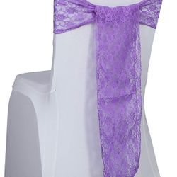 Lace chair bows