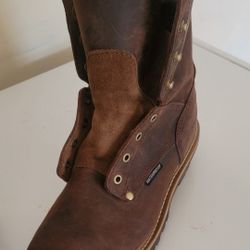 Oil - Resistant Leather Work Boots Size 10