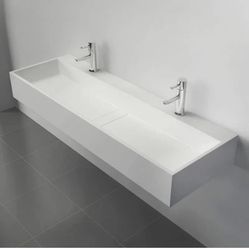 Wall Mounted Double Sink