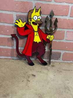Simpsons Devil Ned Flanders Cutout Wall Art