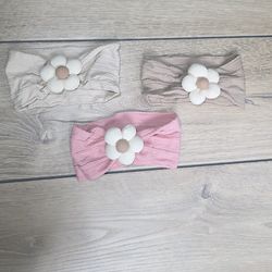 Baby Girl Flower Headbands (3 Pack)