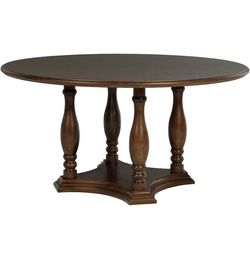 Round Pedestal Coastal Brand Dining Table