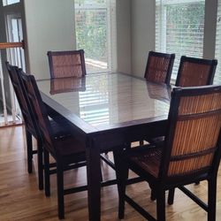 Vintage Table And 6 Chairs 