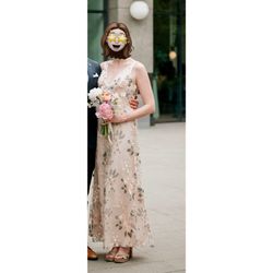 Like new! Jenny Yoo Bridesmaid Dress Tatum in Enchanted Floral Soft Blush