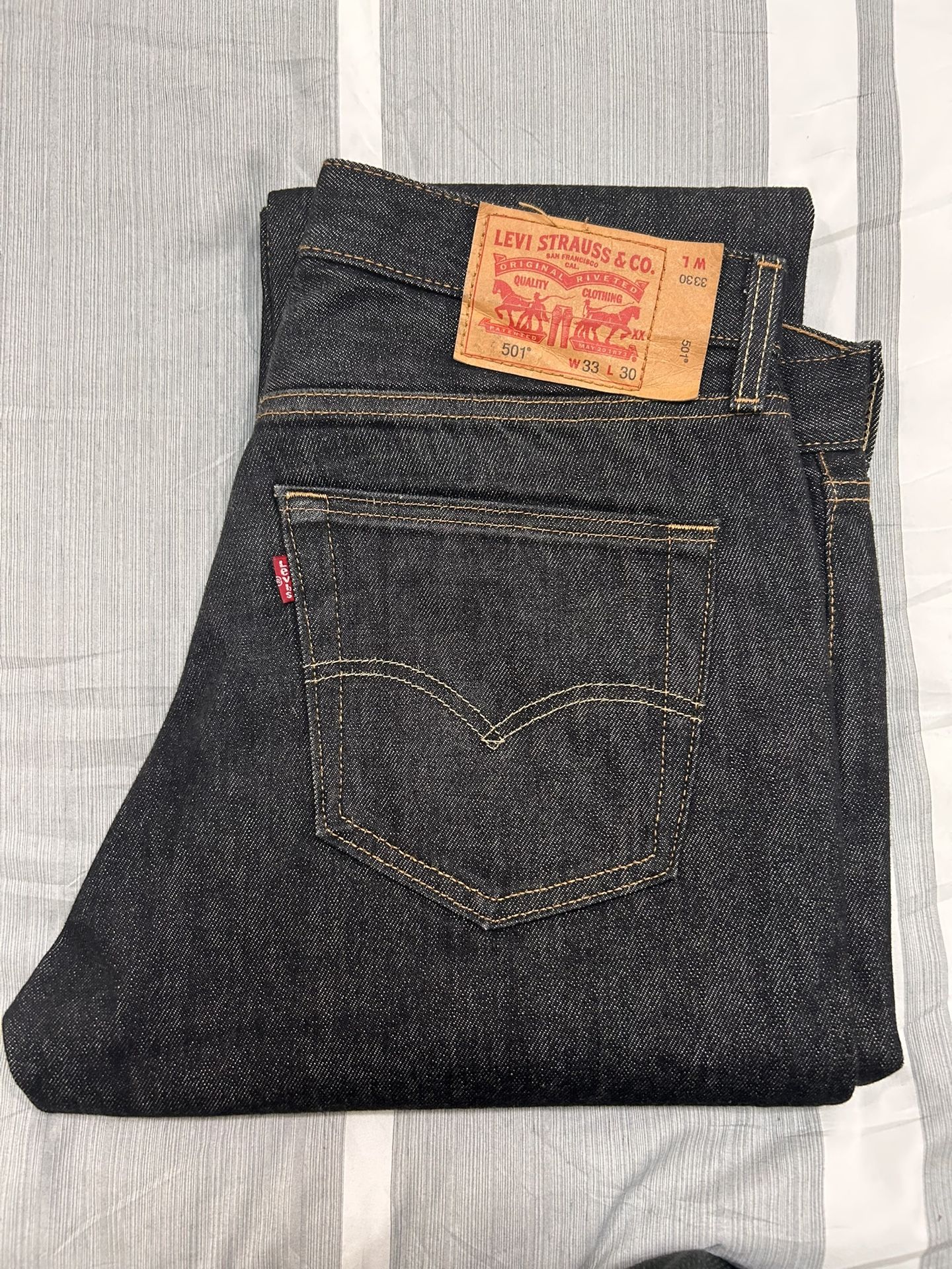501s Shrink To Fit Charcoal Black