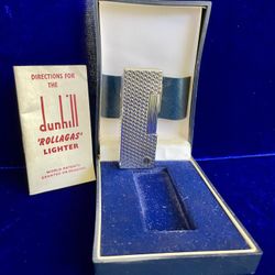 Rare Vintage Silver Botanical Dunhill Lighter 99.9% New Condition Works 1 Year Warranty 